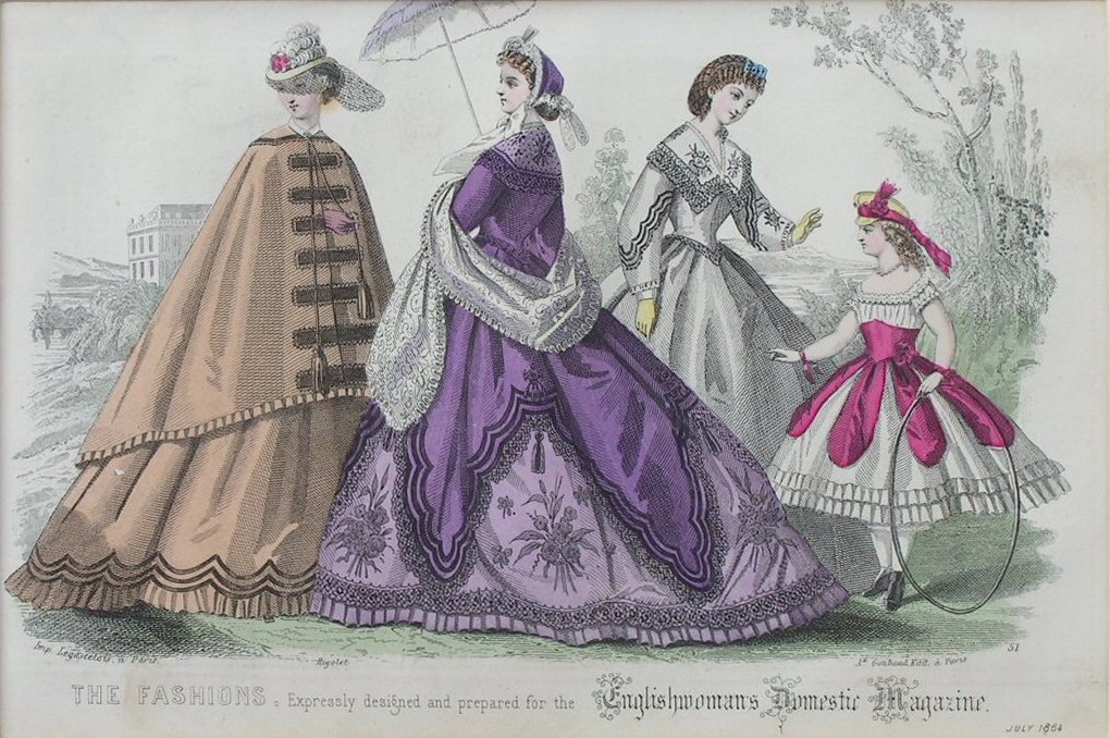Print - The Fashions Expressly Designed and Prepared for the Englishwoman's Domestic Magazine